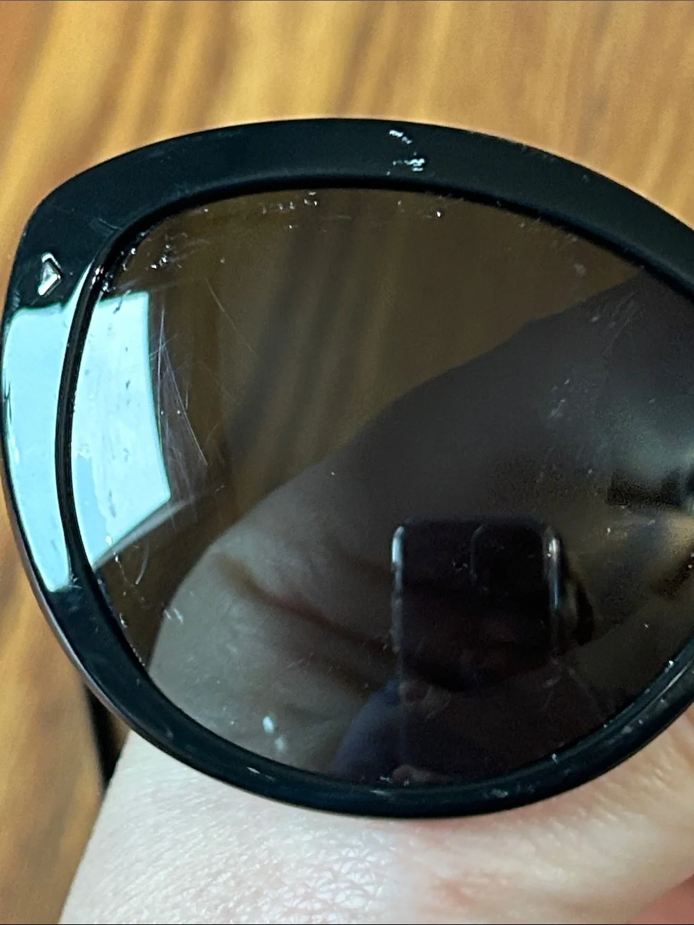 Prada SPR 16S 57-16 1AB-1A1 140 3N Cat-Eye Glossy Sunglasses -